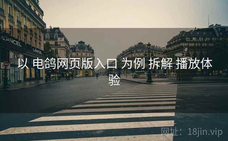 以 电鸽网页版入口 为例 拆解 播放体验