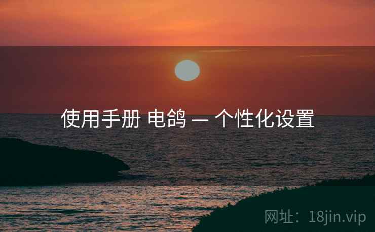 使用手册 电鸽 — 个性化设置
