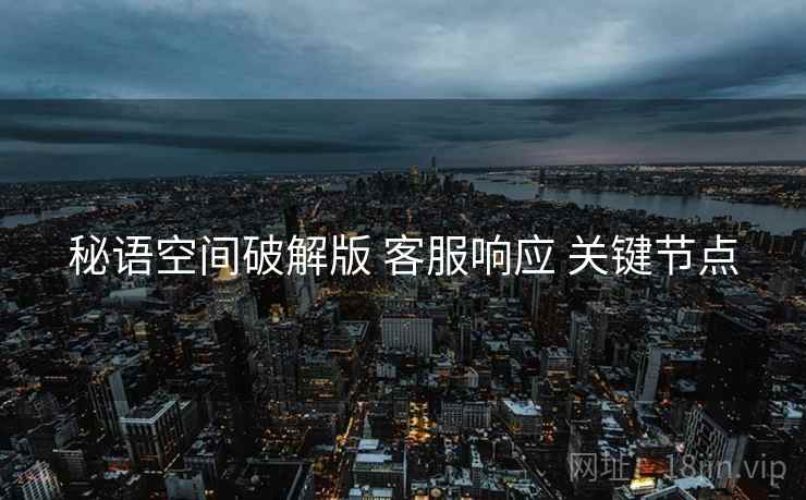 秘语空间破解版 客服响应 关键节点