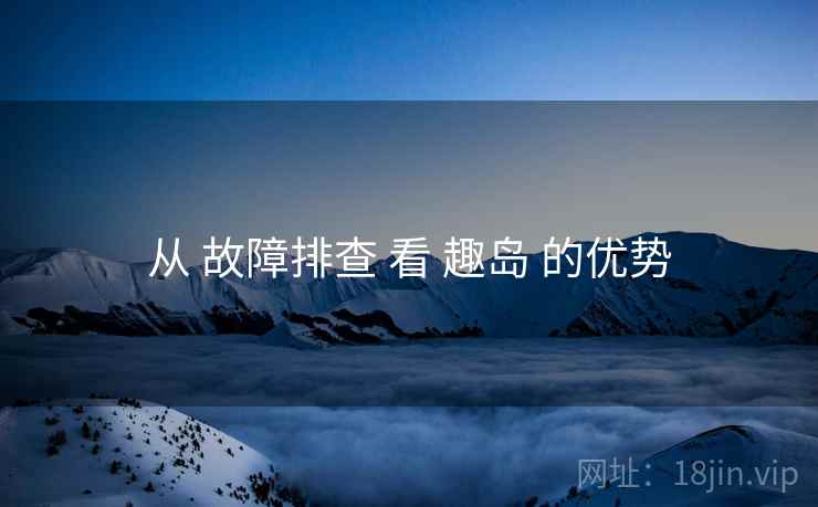 从 故障排查 看 趣岛 的优势