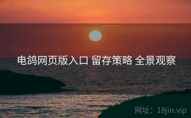 电鸽网页版入口 留存策略 全景观察