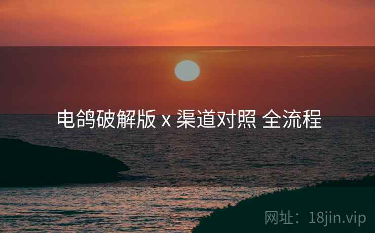 电鸽破解版 x 渠道对照 全流程