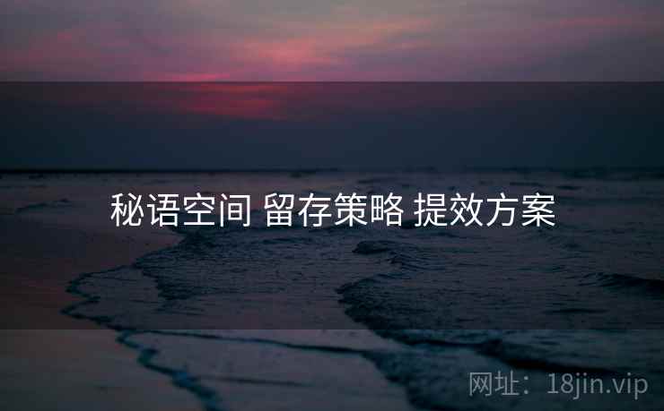 秘语空间 留存策略 提效方案