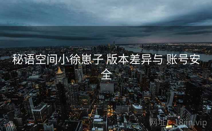 秘语空间小徐崽子 版本差异与 账号安全