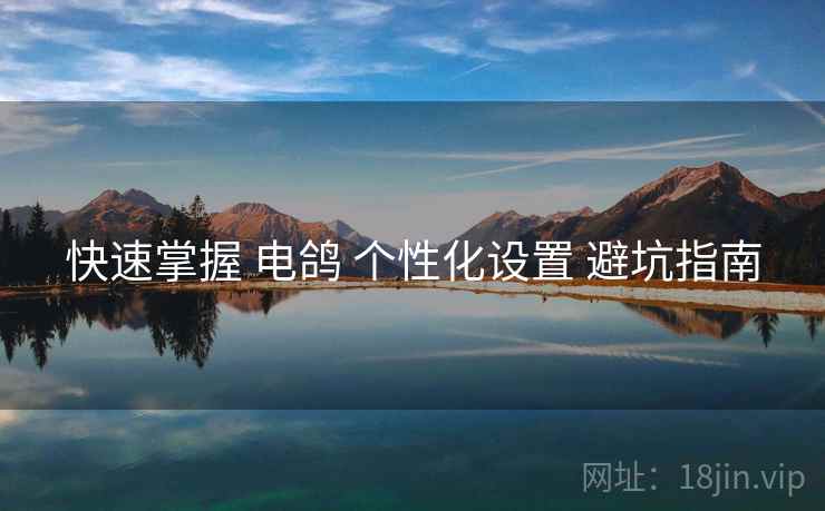 快速掌握 电鸽 个性化设置 避坑指南