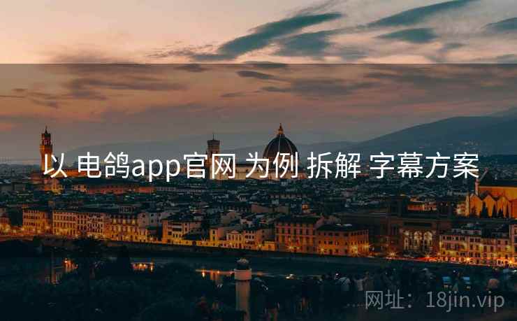 以 电鸽app官网 为例 拆解 字幕方案