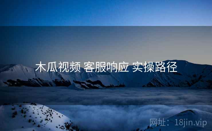 木瓜视频 客服响应 实操路径