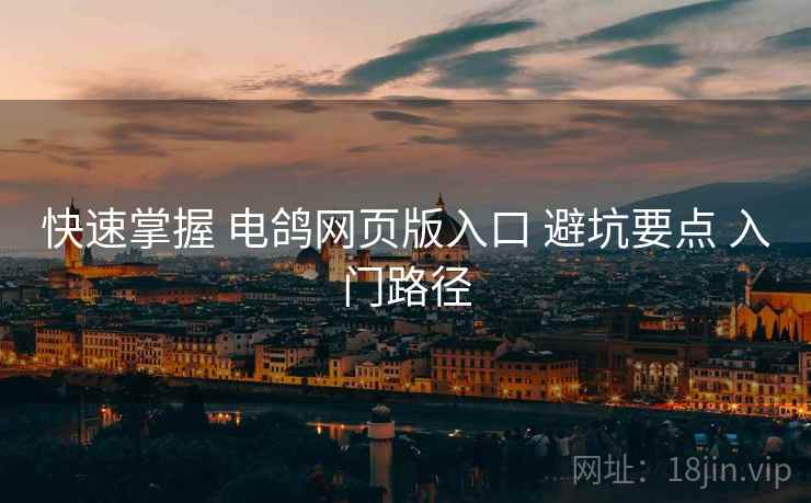 快速掌握 电鸽网页版入口 避坑要点 入门路径