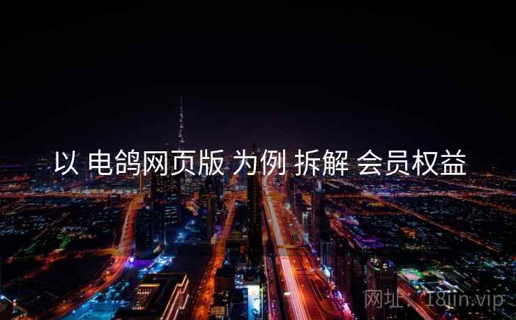 以 电鸽网页版 为例 拆解 会员权益