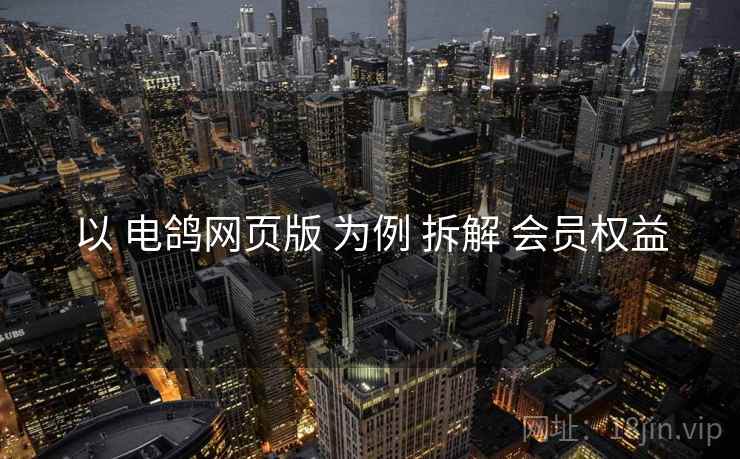 以 电鸽网页版 为例 拆解 会员权益