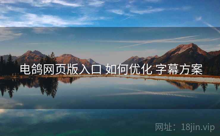 电鸽网页版入口 如何优化 字幕方案