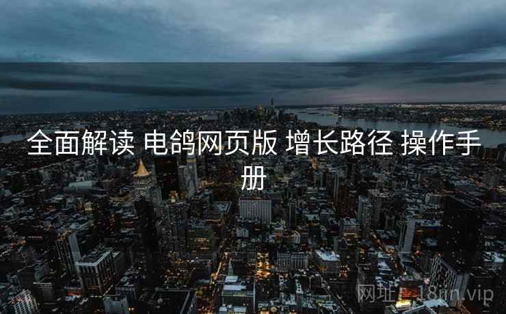 全面解读 电鸽网页版 增长路径 操作手册